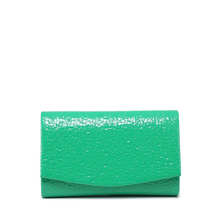 Crocodile-textured clutch