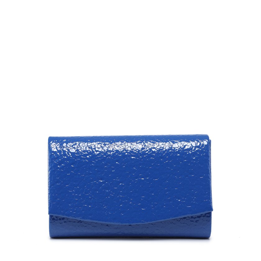 Crocodile-textured clutch