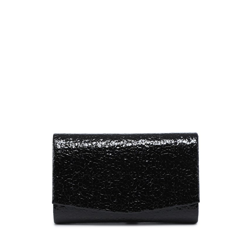 Crocodile-textured clutch