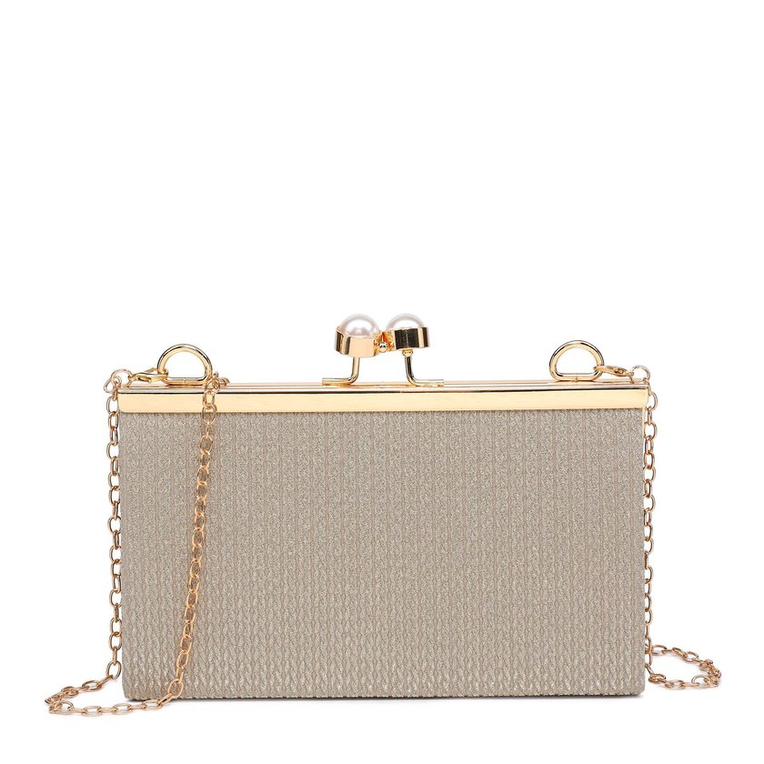 Riñonera con cierre a presión y detalle de perlas GB