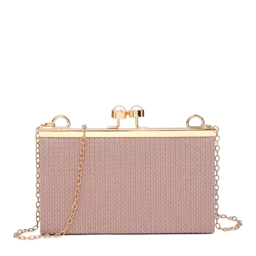 Pochete com fecho de mola e detalhe pérolas GB
