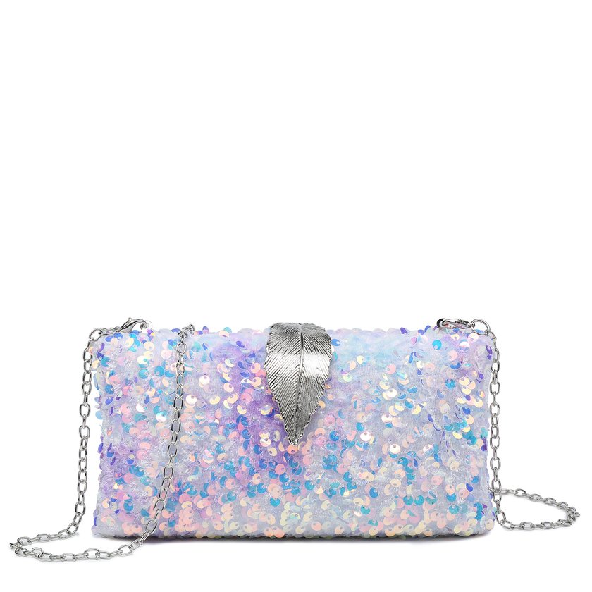 Borsa con chiusura in lamina e paillettes GB Borsa con chiusura in lamina e paillettes GB
