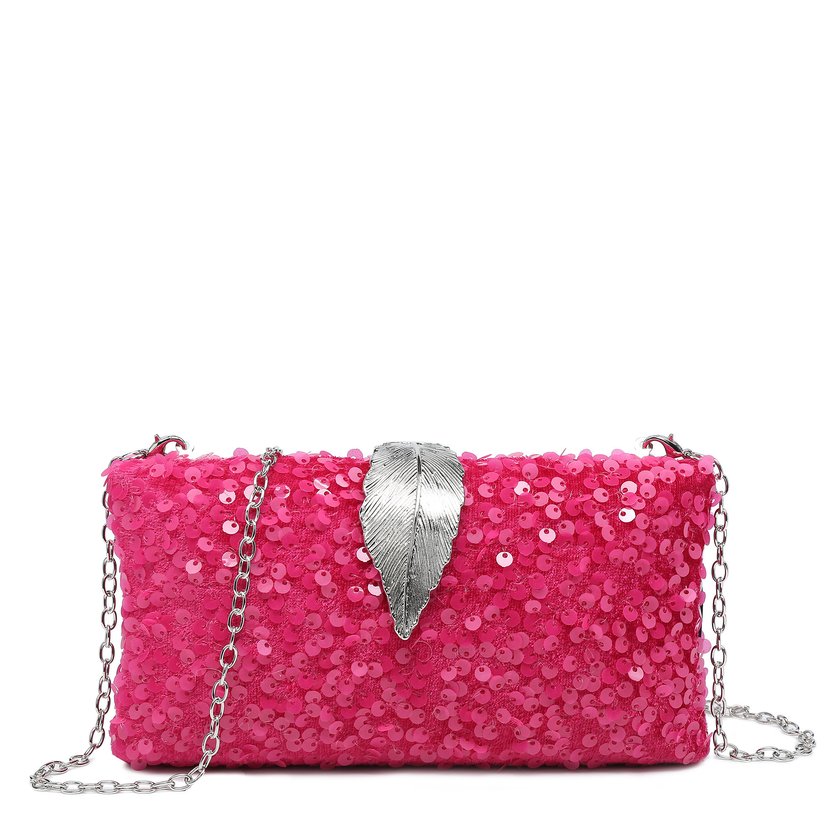 Borsa con chiusura in lamina e paillettes GB Borsa con chiusura in lamina e paillettes GB