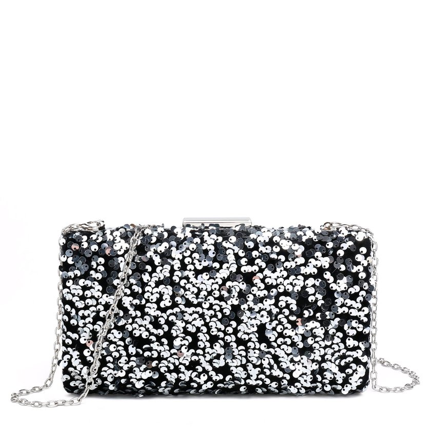 Bolso de fiesta rectangular con lentejuelas GB