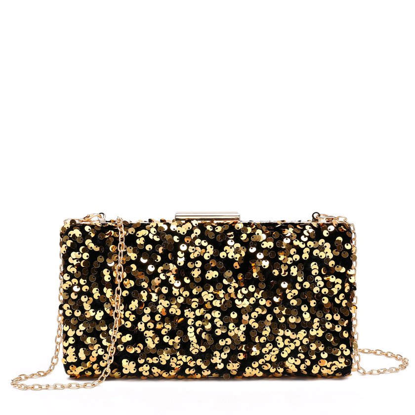 Rectangular party bag with GB sequins