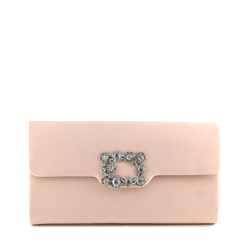 Bolso de fiesta rectangular con aplicación de pedrería GB