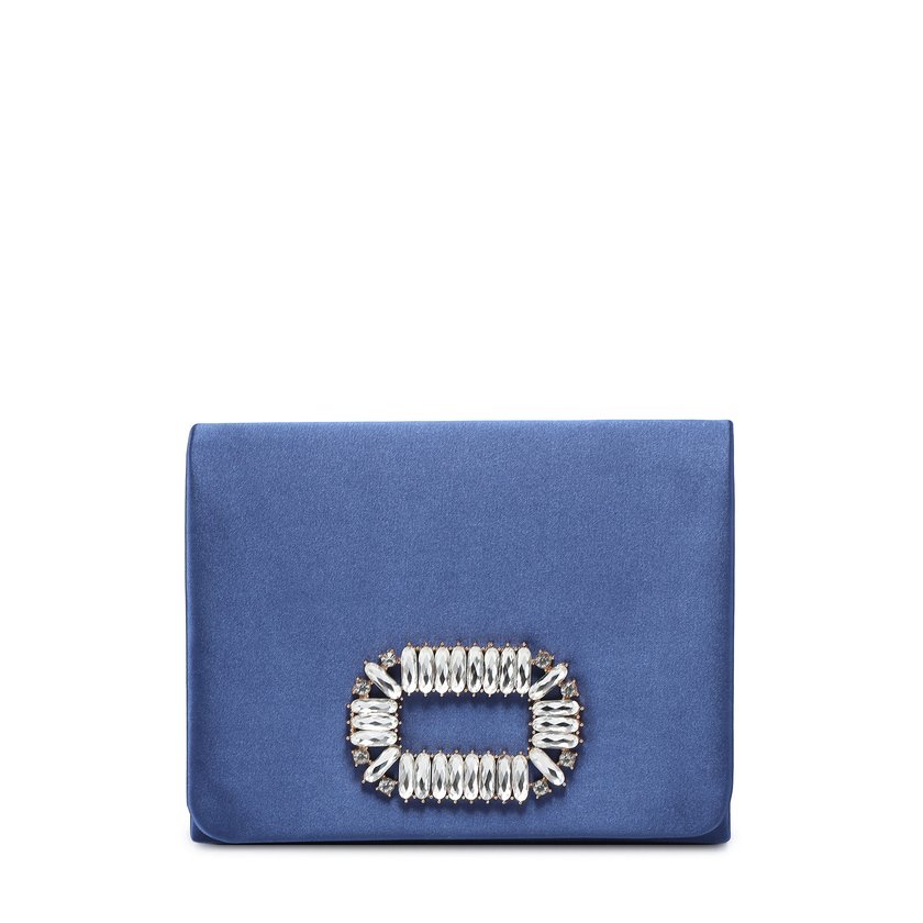 Bolso de fiesta satinado con piedras brillantes GB