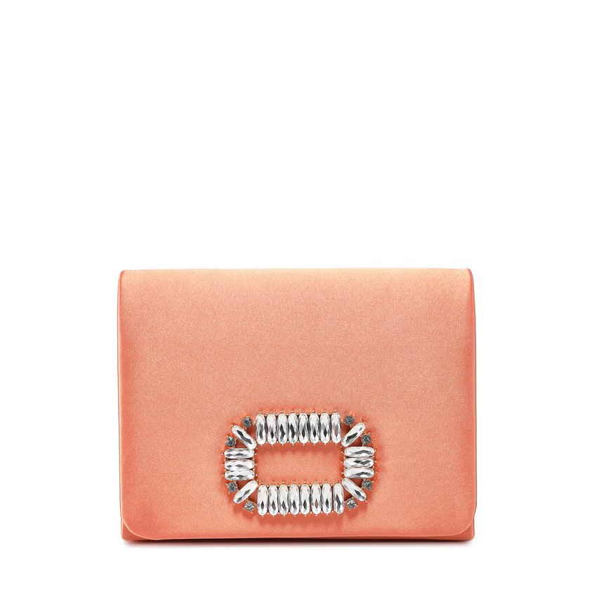 Bolso de fiesta satinado con piedras brillantes GB