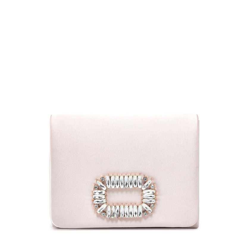 Borsa da festa in raso con pietre glitterate GB