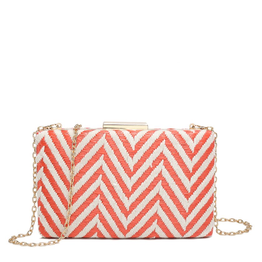 GB print raffia fanny pack