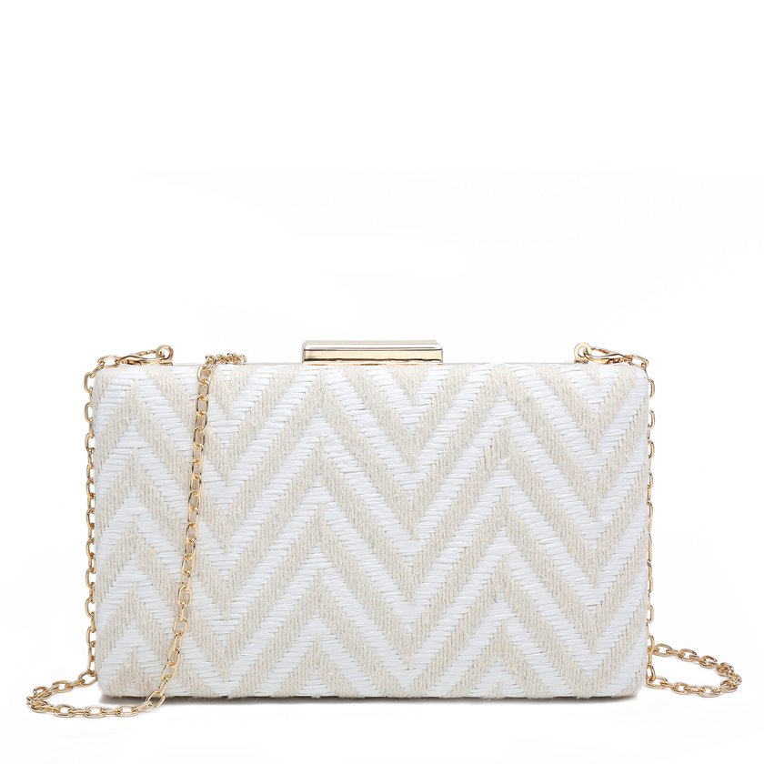 GB print raffia fanny pack