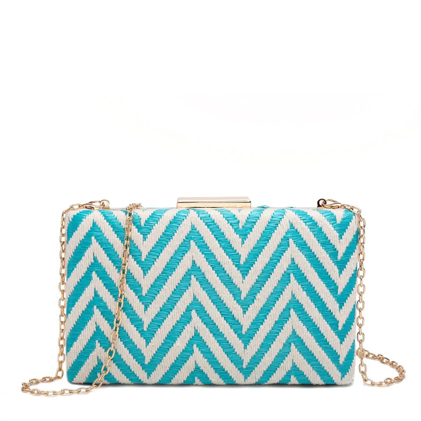 GB print raffia fanny pack