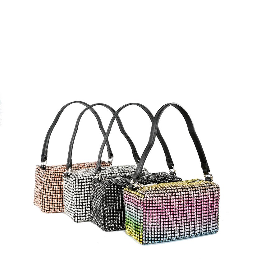 Pochette festa nero rettangolare GB