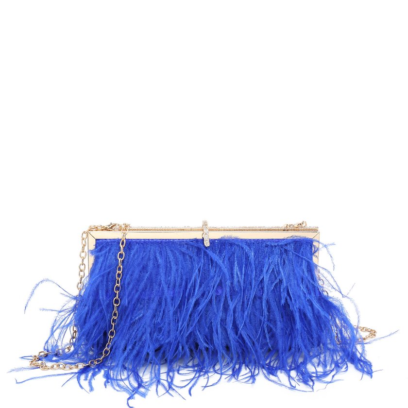 GB feather party bag