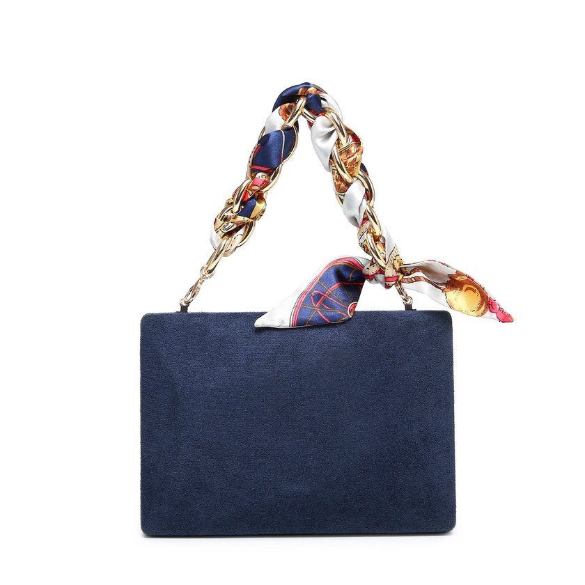 Borsa da festa quadrata con sciarpa GB