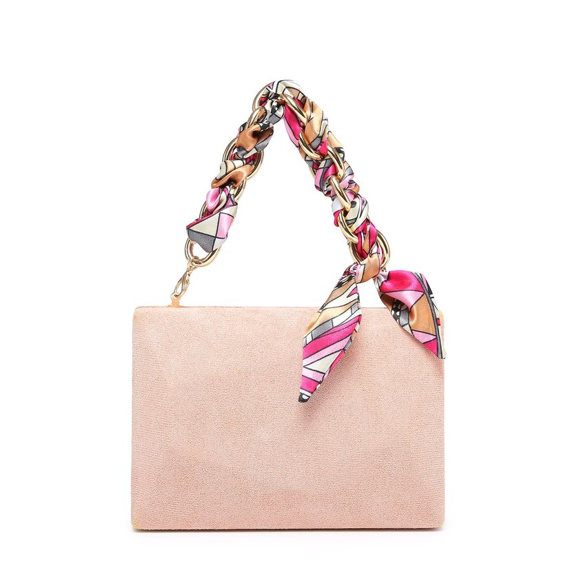 Bolsa de festa quadrada com lenço GB