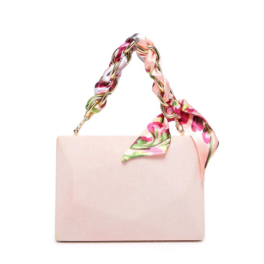 Bolsa de festa quadrada com lenço GB