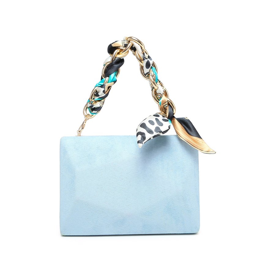 Bolso de fiesta cuadrado con pañuelo GB