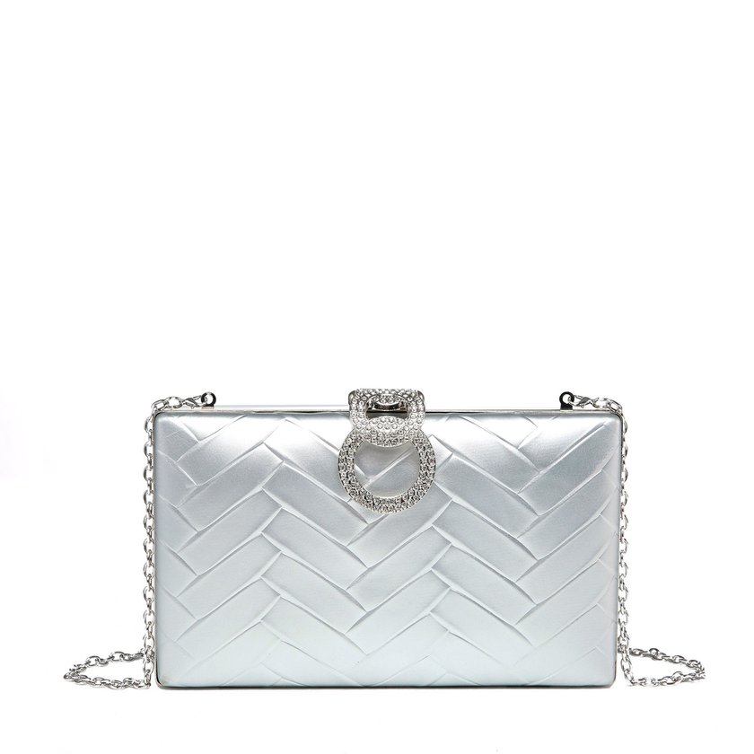 Pochette brillantes gravé zigzag GB