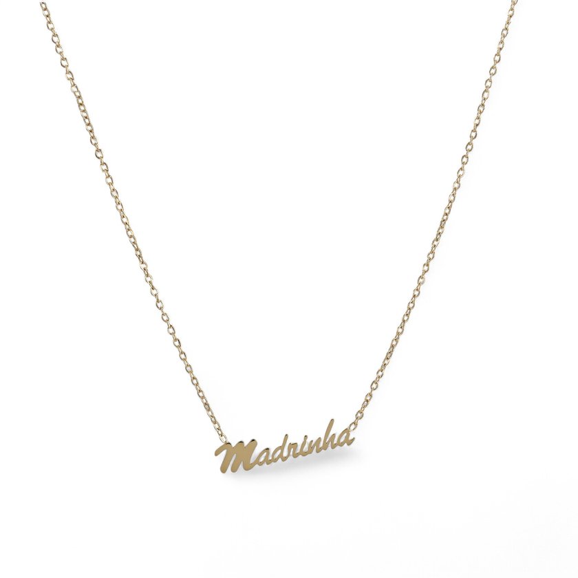 Colar Delicate com palavra madrinha