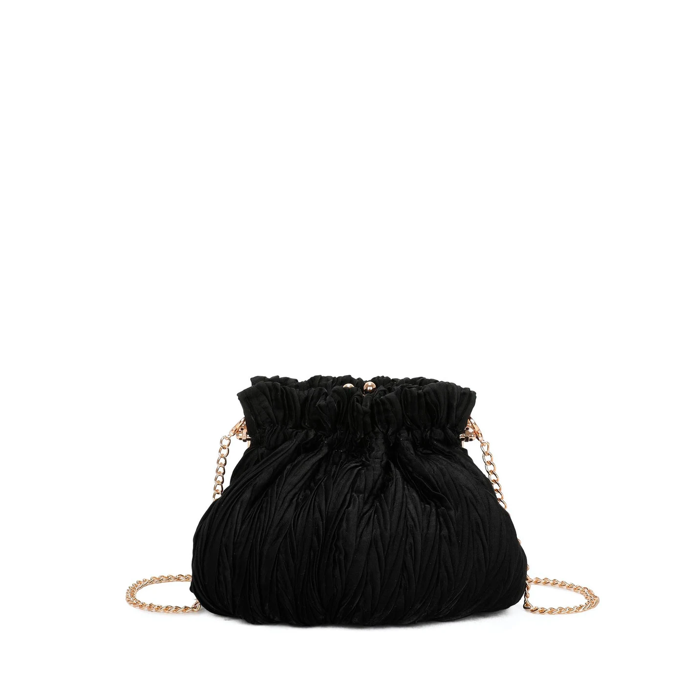 Sac de fête en tissu pailleté avec fermeture à pression GB