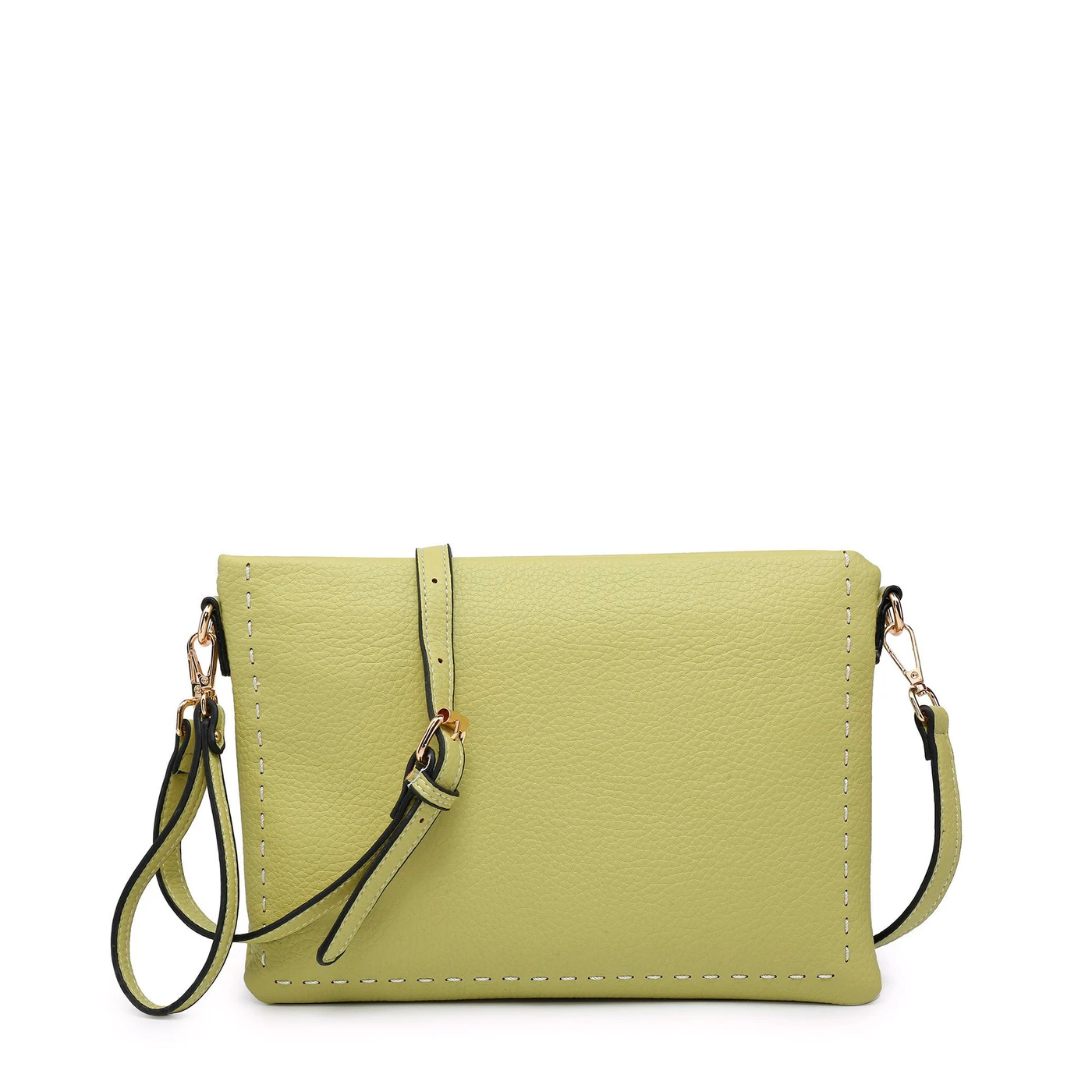 Bolso bandolera tipo clutch con pespuntes GB