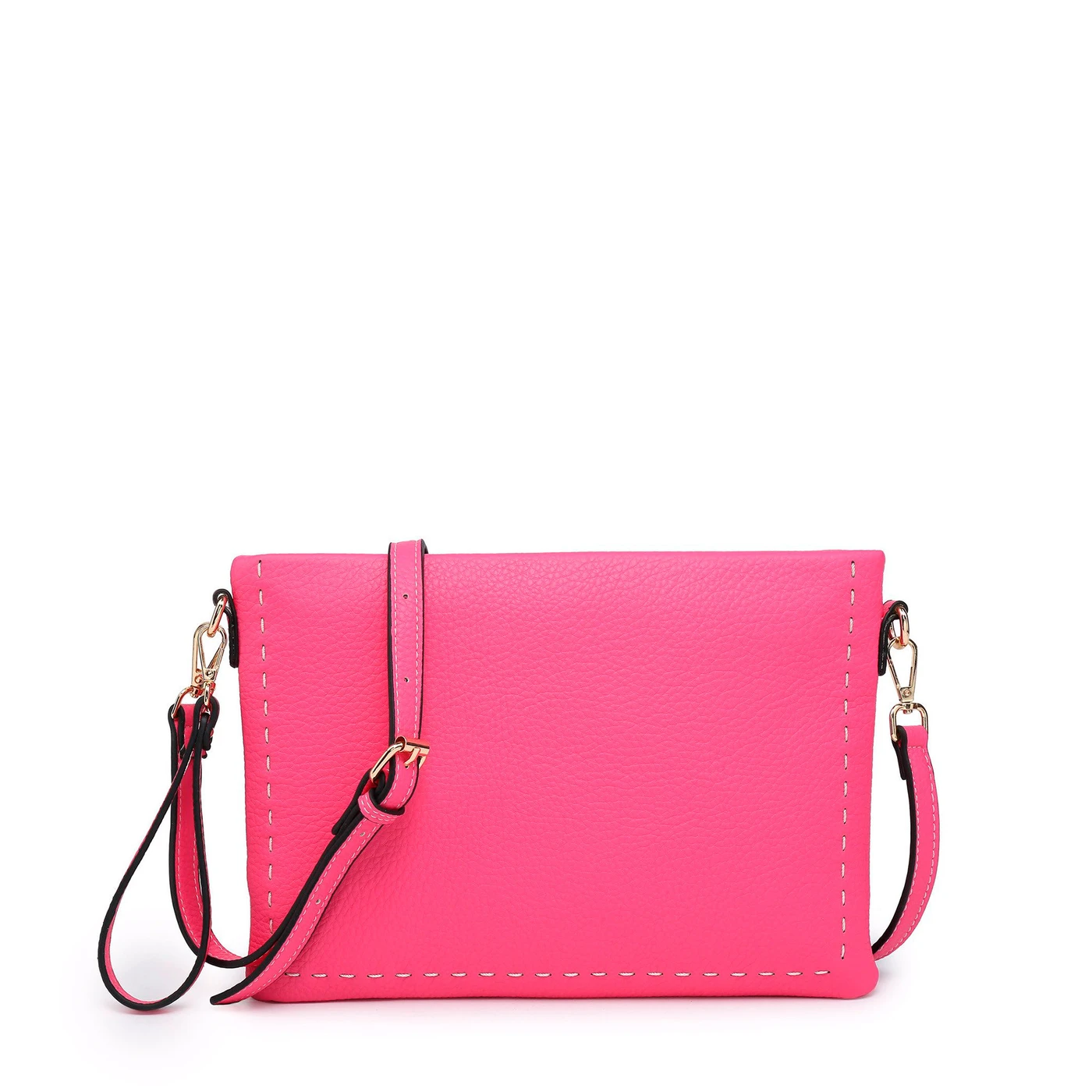 Bolso bandolera tipo clutch con pespuntes GB