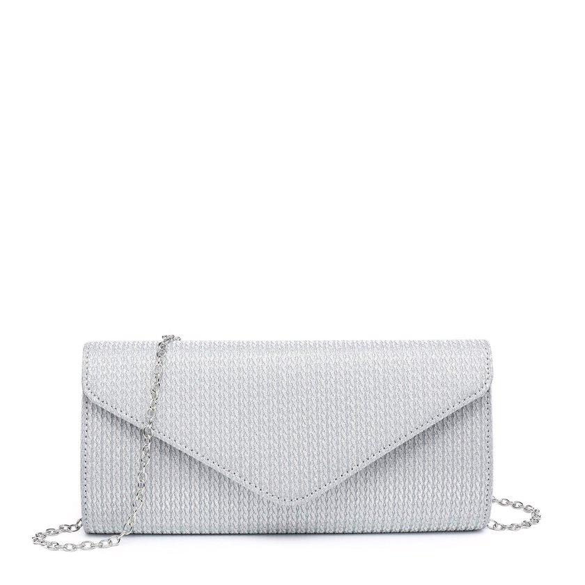 Pochette da donna in tessuto brillante