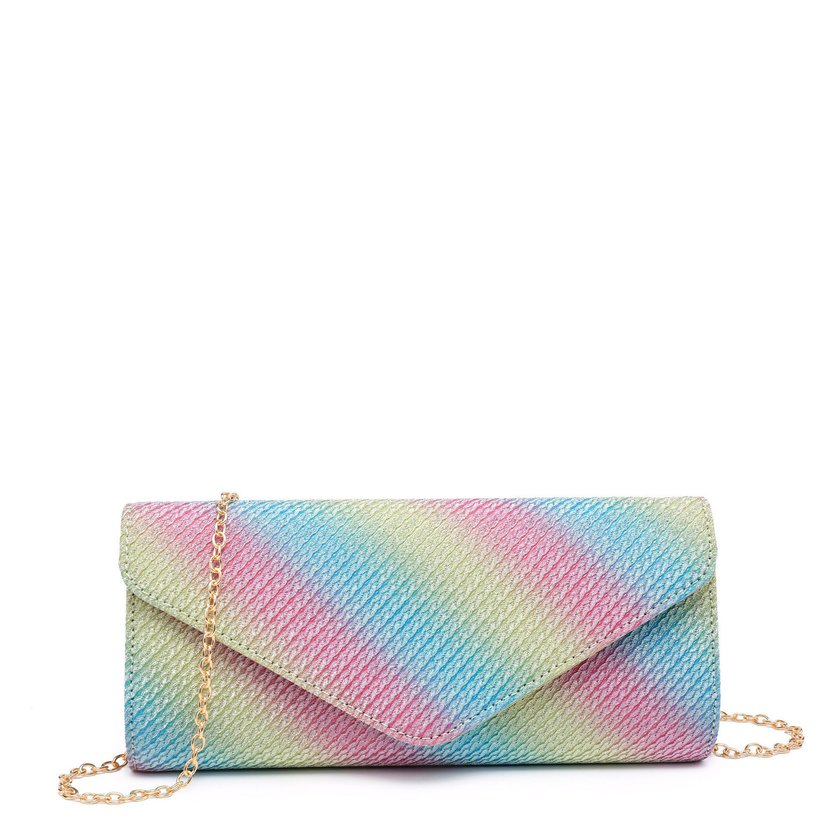 Pochette de senhora em tecido brilhante