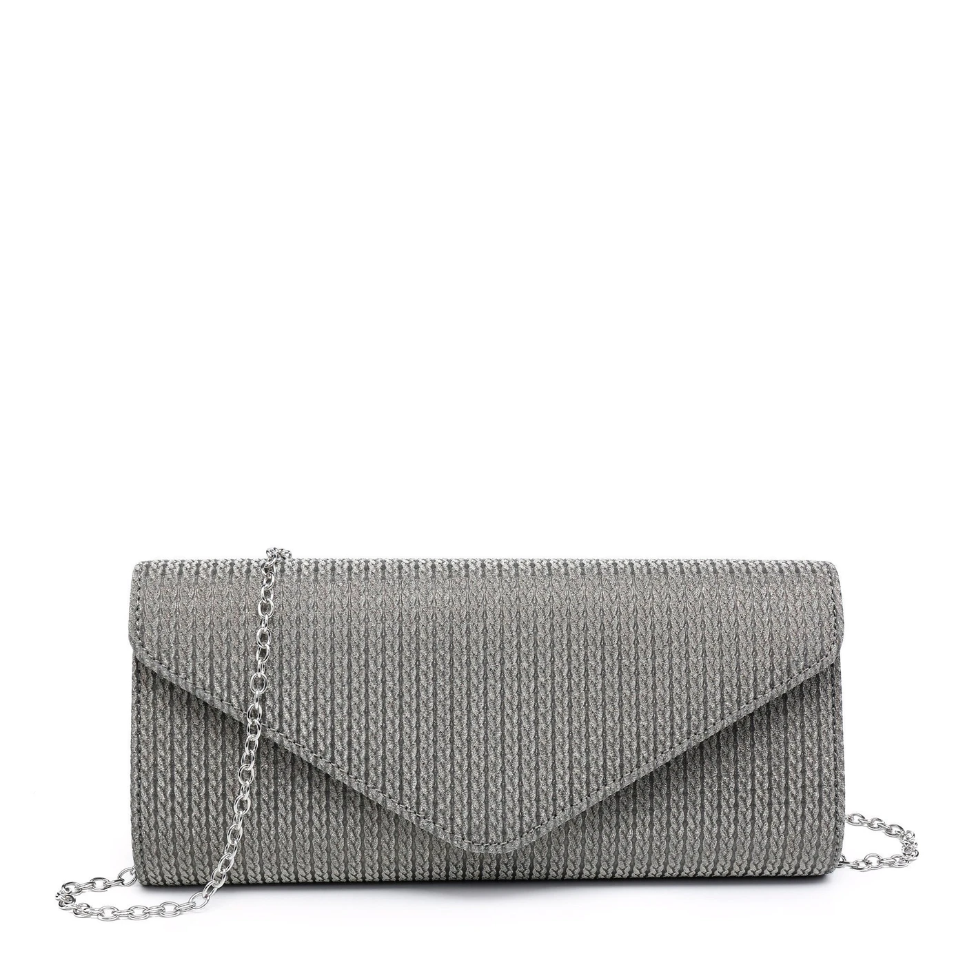 Pochette da donna in tessuto brillante