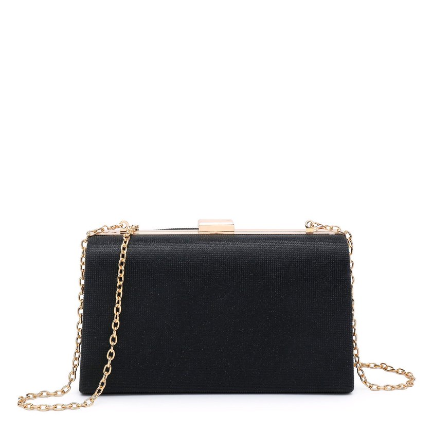 Women's clutch in shiny fabric
