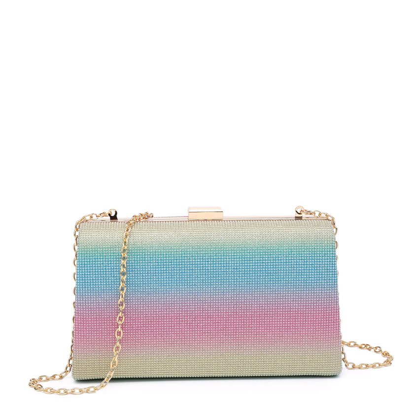 Pochette femme en tissu brillant
