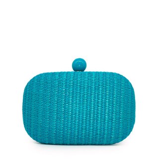 Women's raffia clutch