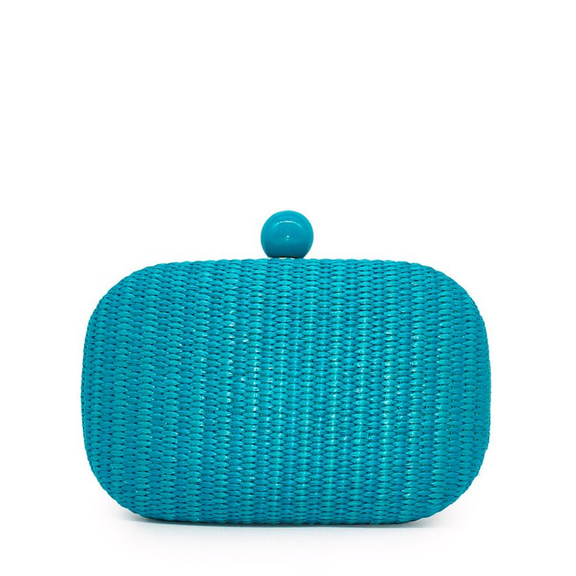 Women's raffia clutch