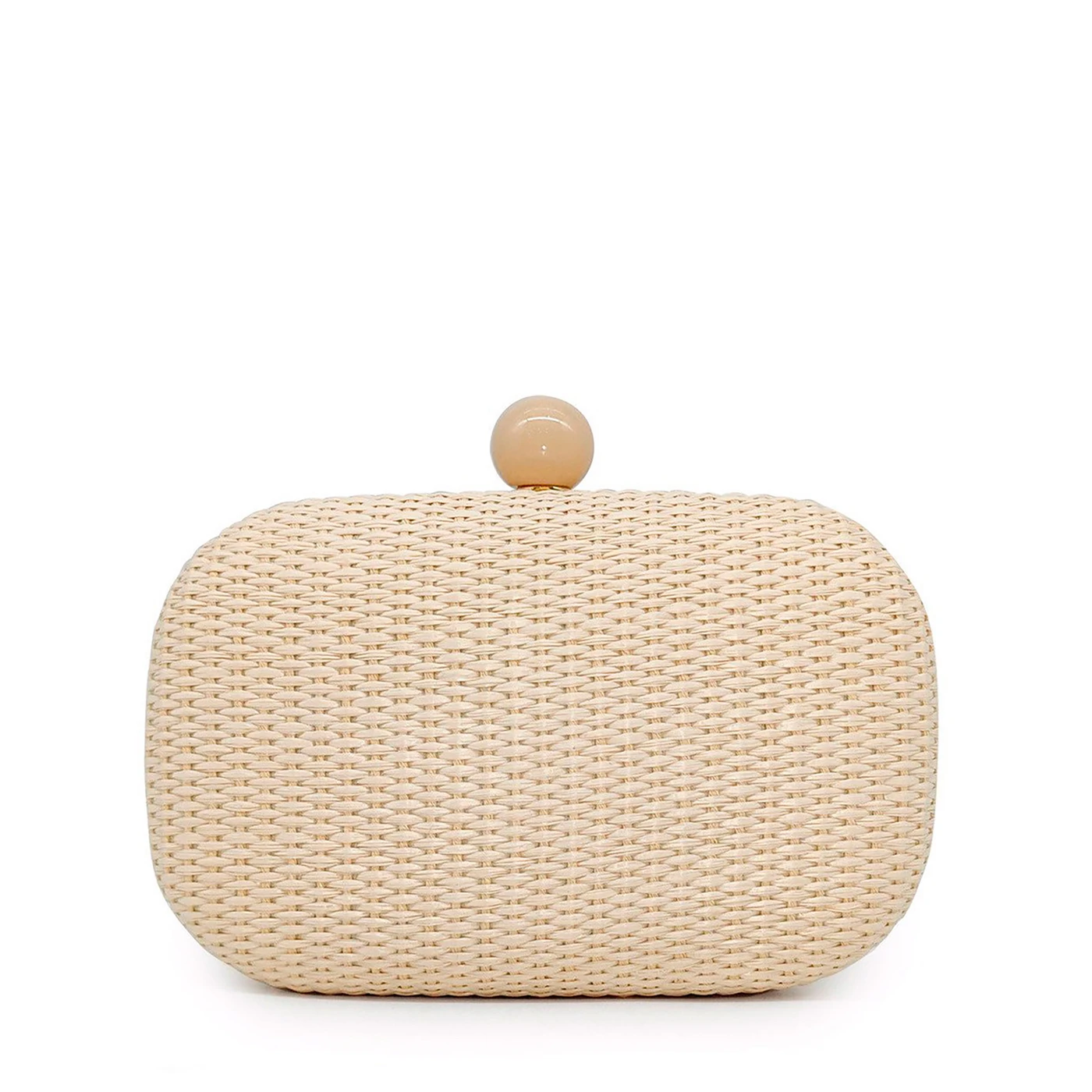 Women's raffia clutch