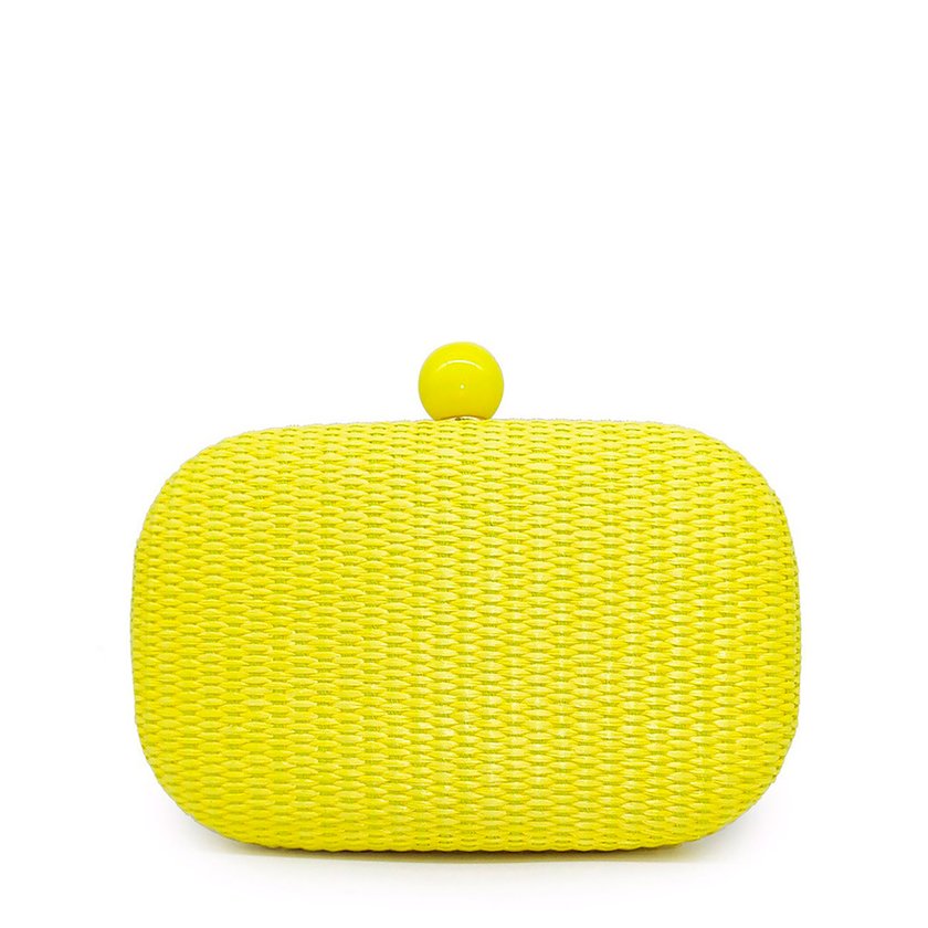 Women's raffia clutch