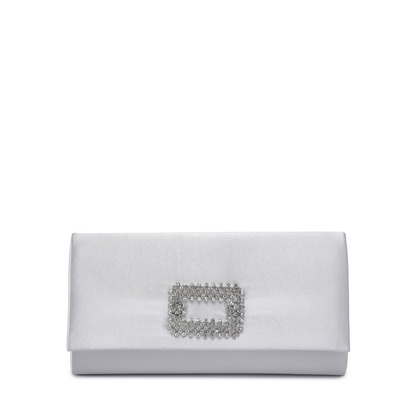 Pochette en satin avec application GB