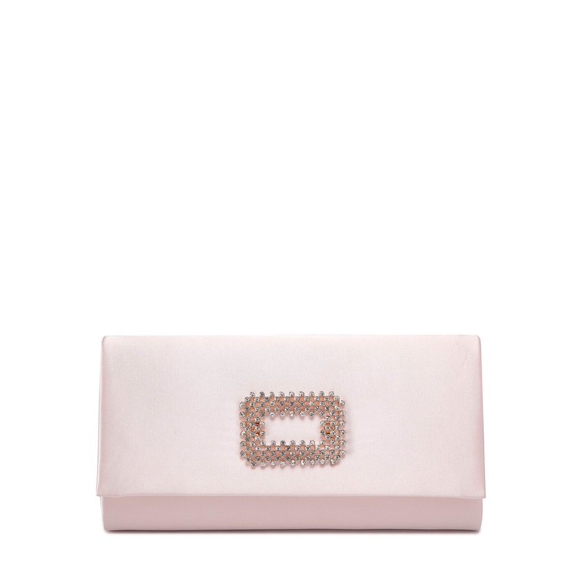 Borsa da festa in raso con applicazione GB