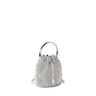 Pochette party round silver GB