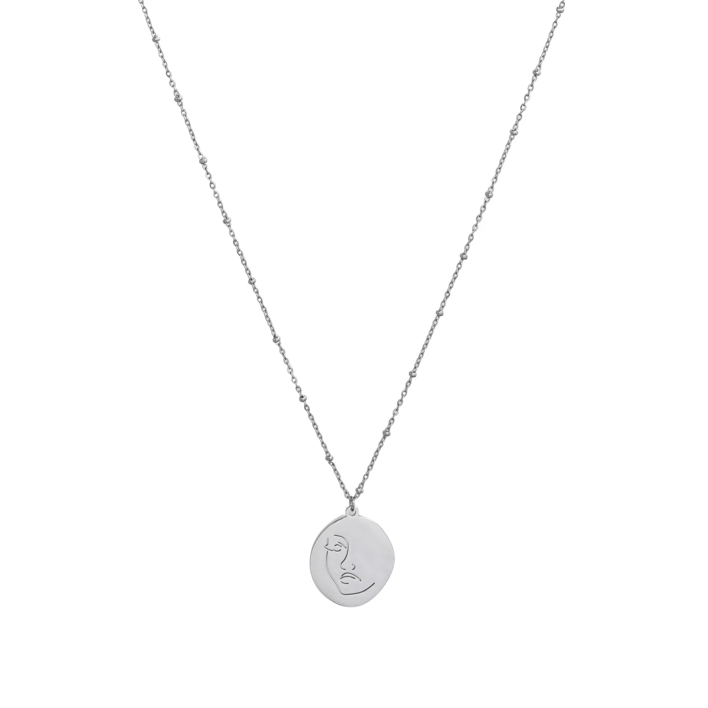 Collar Delicate liso con cara