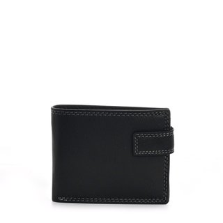 Cartera de hombre de piel con cierre de botón GB