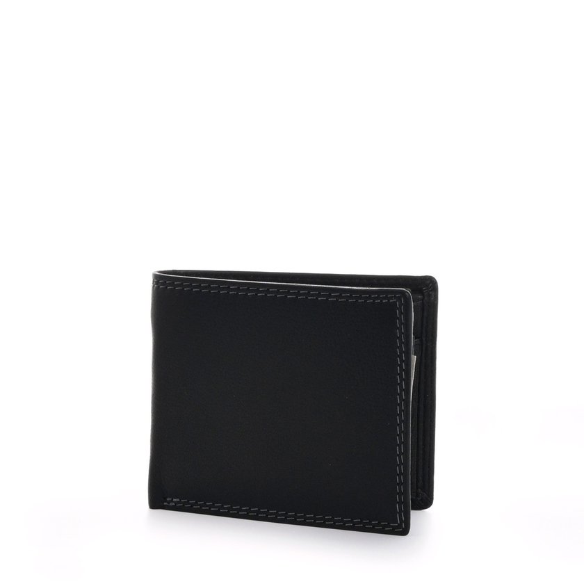 Simple leather wallet with GB stitching