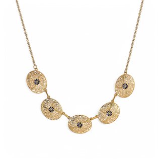 Collier Encantos Portugal avec fleur bleue