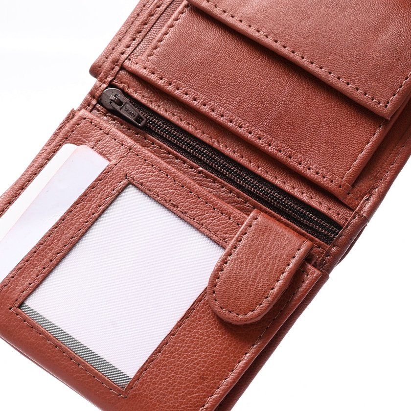 Portefeuille en cuir avec fermoir GB