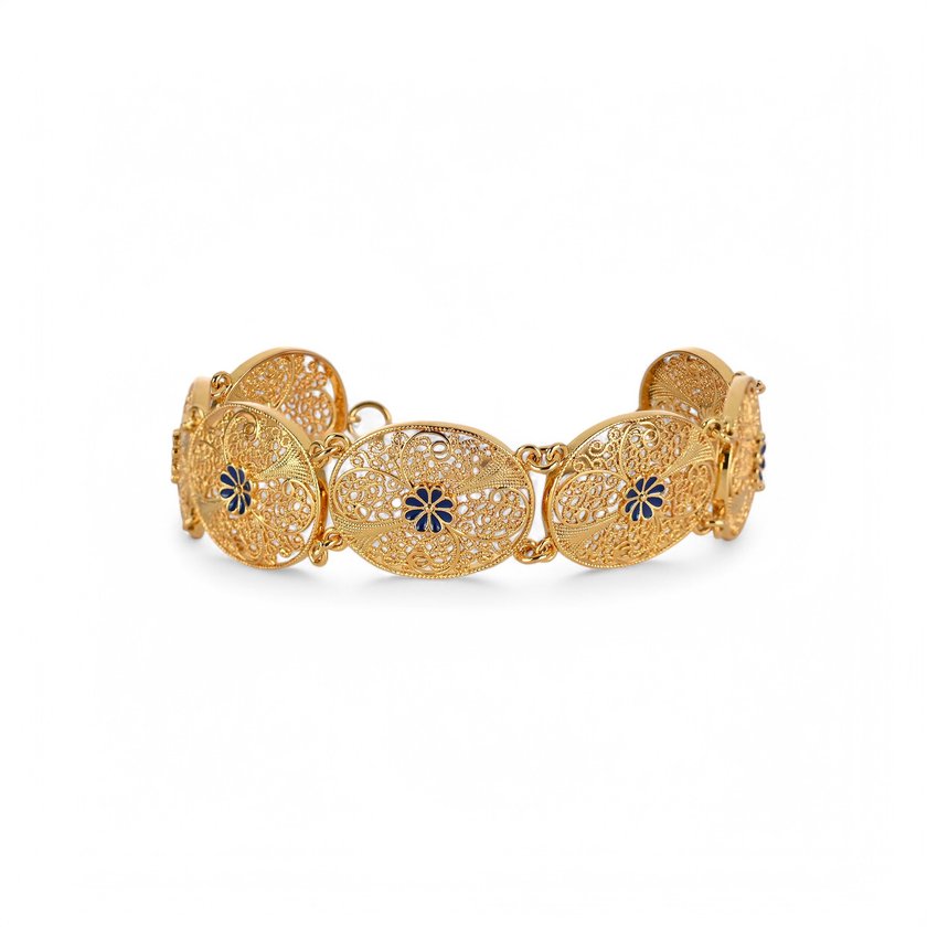 Pulsera Encantos Portugal tradicional con flor