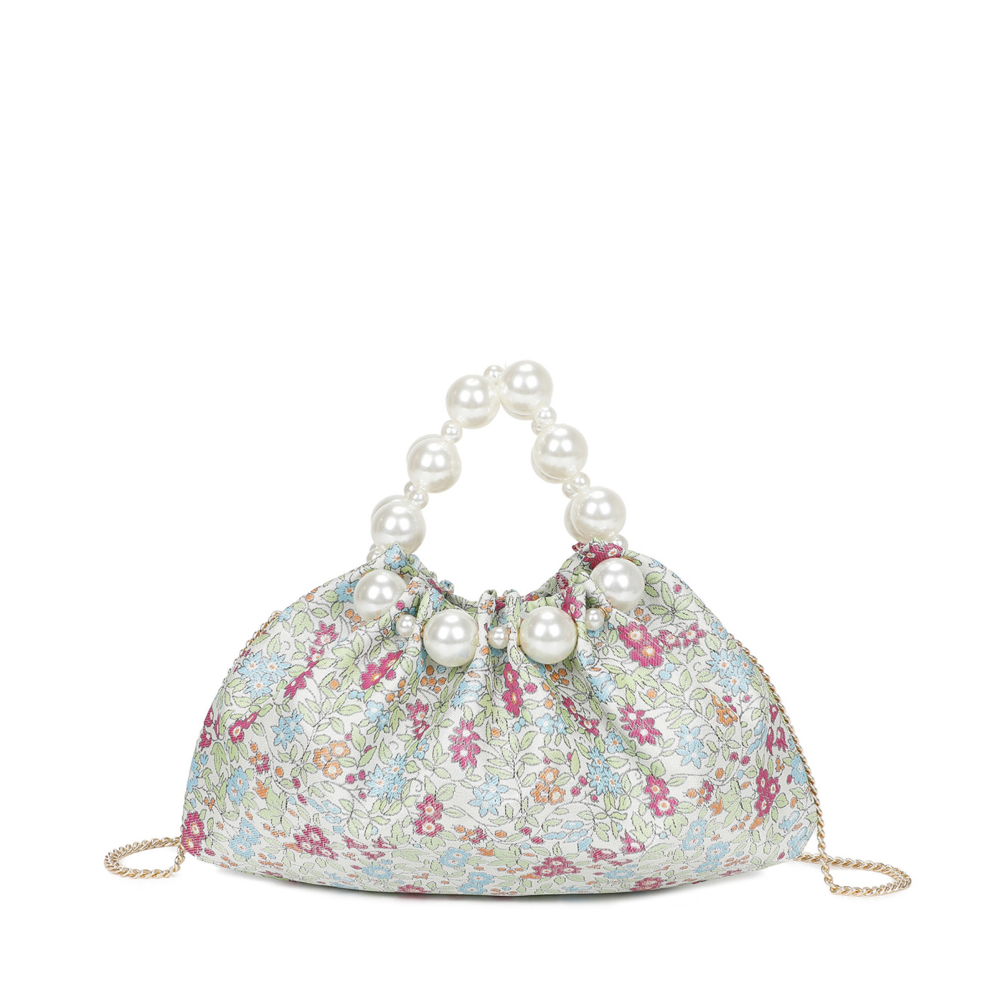 Bolso de mano con perlas
