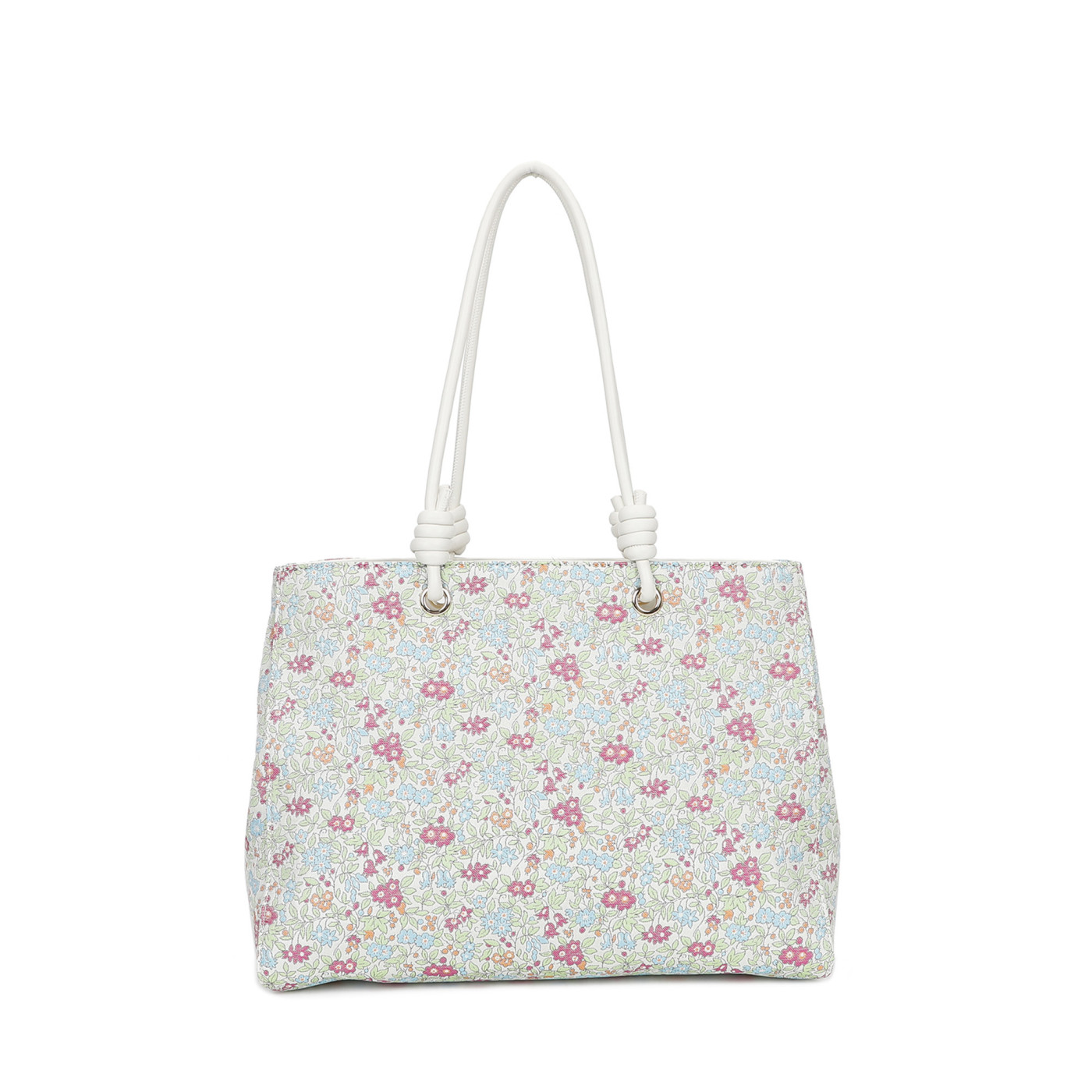Shopper bag with flowers