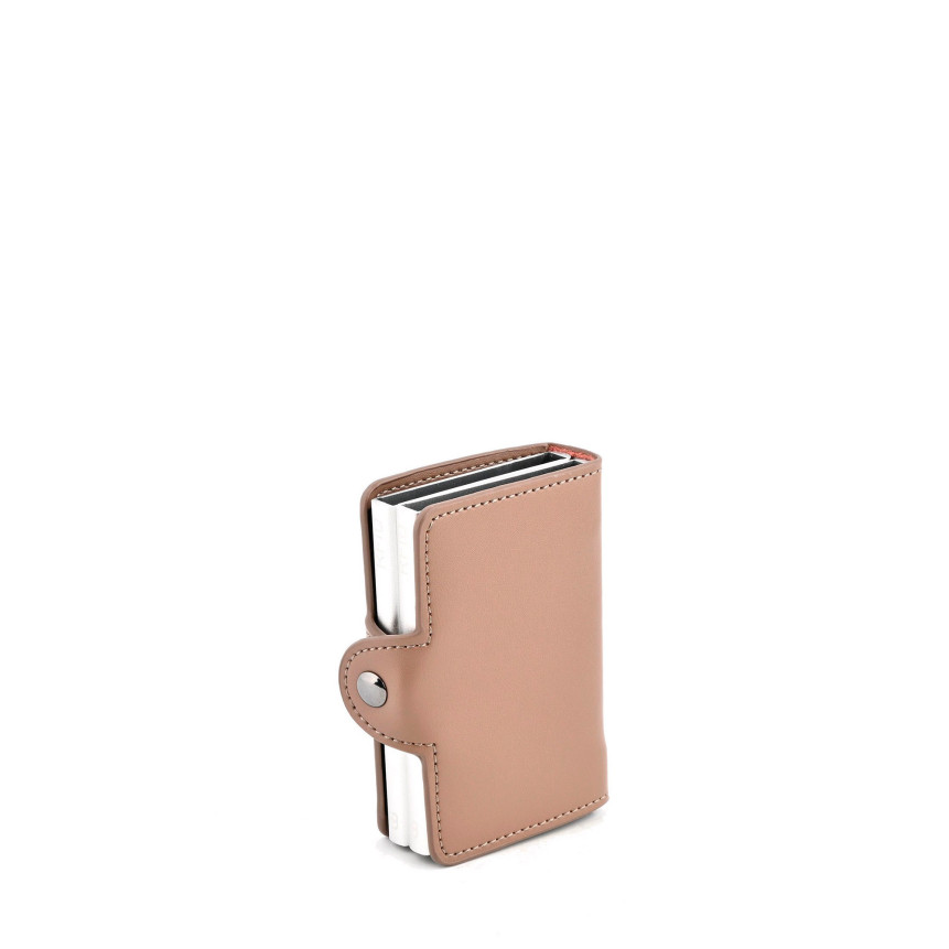 Porta-cartão castanho com duplo compartimento GB