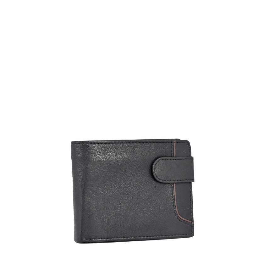 Cartera de hombre de piel con cierre GB