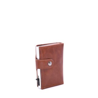 Plain card holder with button closure GB